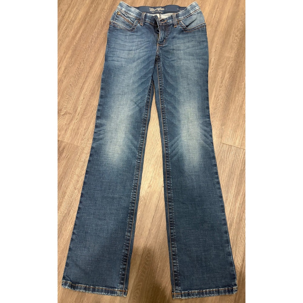 Wrangler Willow Ultimate Riding Jeans Womens 3x34 Blue Bootcut Mid Rise Stretch